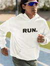 Runner's Hoodie - Embroidered 'RUN' Track Jacket for Athletes