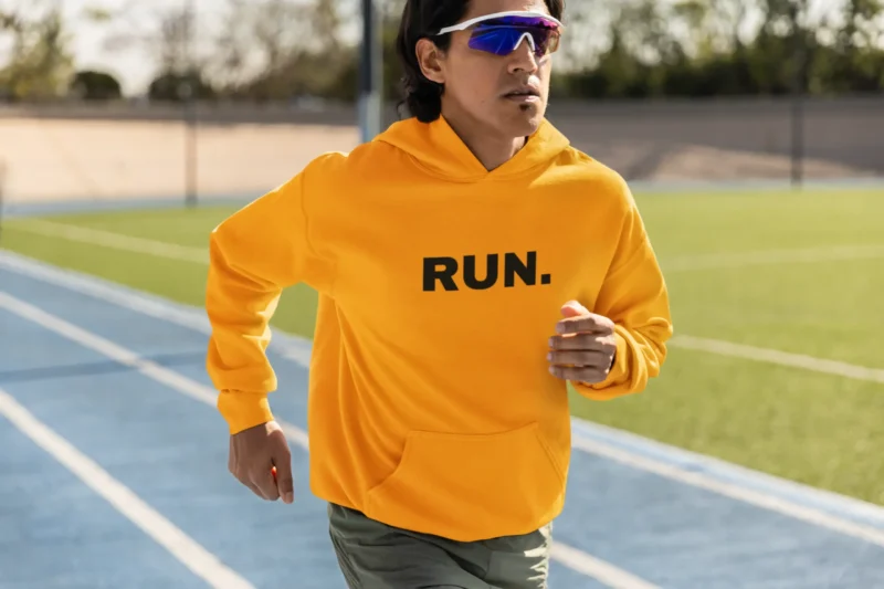 Runner's Hoodie - Embroidered 'RUN' Track Jacket for Athletes - Image 2