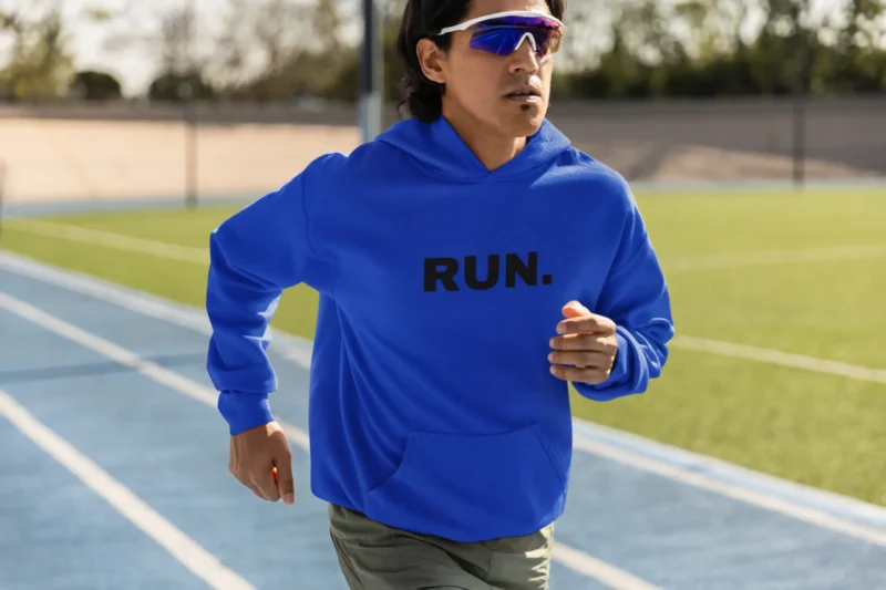 Runner's Hoodie - Embroidered 'RUN' Track Jacket for Athletes - Image 8