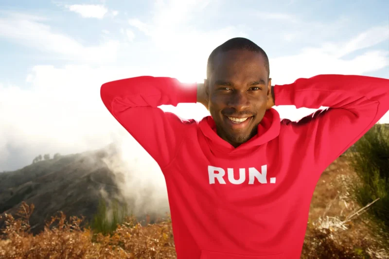 Runner's Hoodie - Embroidered 'RUN' Track Jacket for Athletes - Image 4