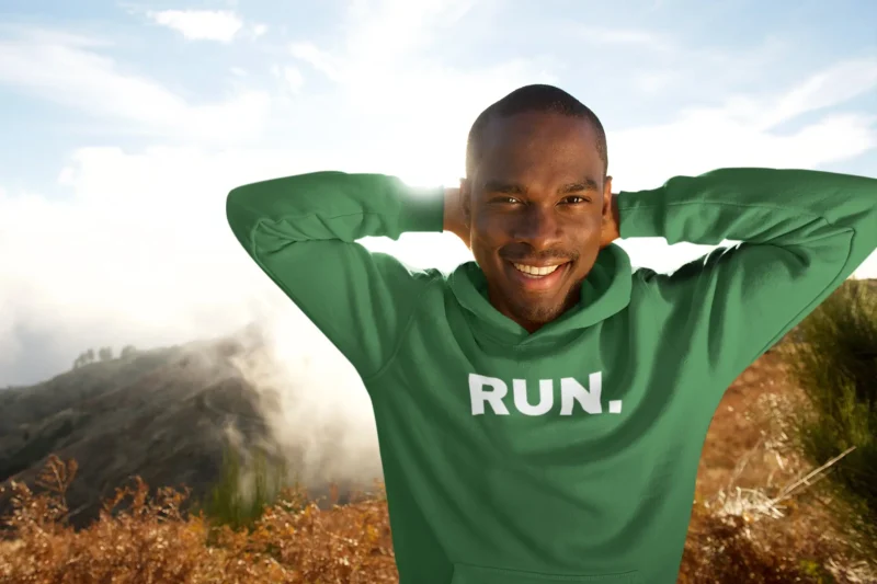 Runner's Hoodie - Embroidered 'RUN' Track Jacket for Athletes - Image 5