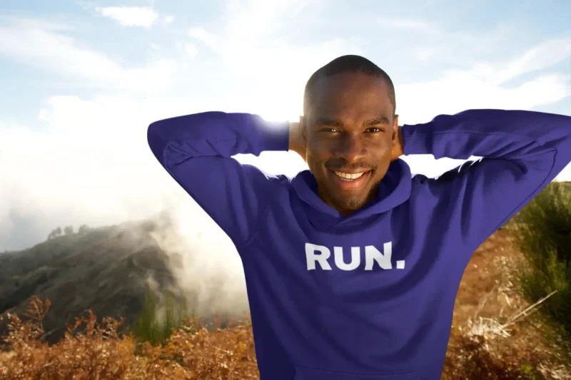 Runner's Hoodie - Embroidered 'RUN' Track Jacket for Athletes - Image 7