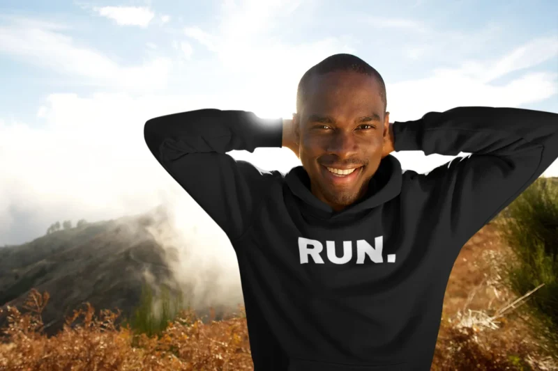 Runner's Hoodie - Embroidered 'RUN' Track Jacket for Athletes - Image 3