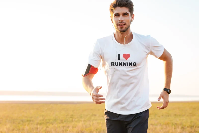 I ❤️ RUNNING" Activewear Tee – Men's Collection