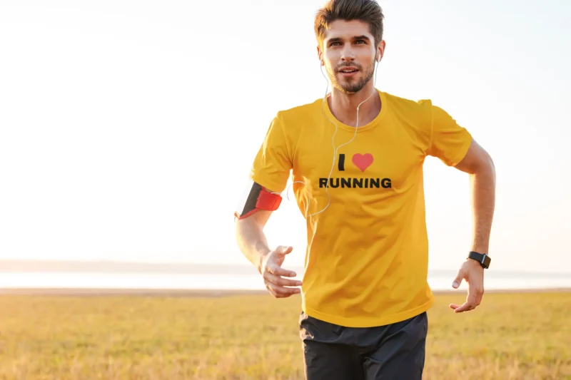 I ❤️ RUNNING" Activewear Tee – Men's Collection - Image 6