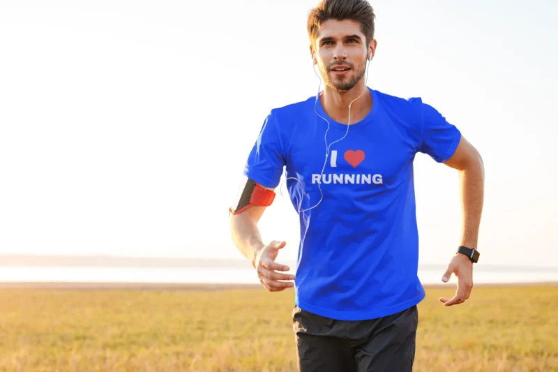 I ❤️ RUNNING" Activewear Tee – Men's Collection - Image 5