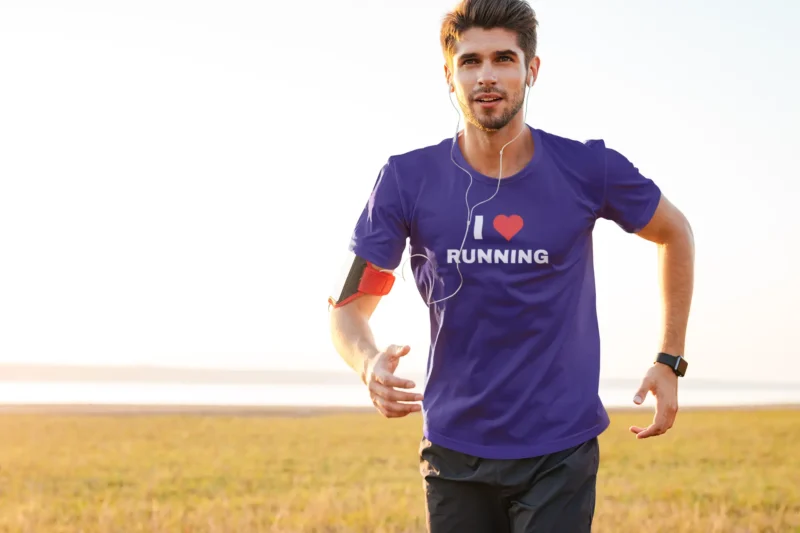 I ❤️ RUNNING" Activewear Tee – Men's Collection - Image 2