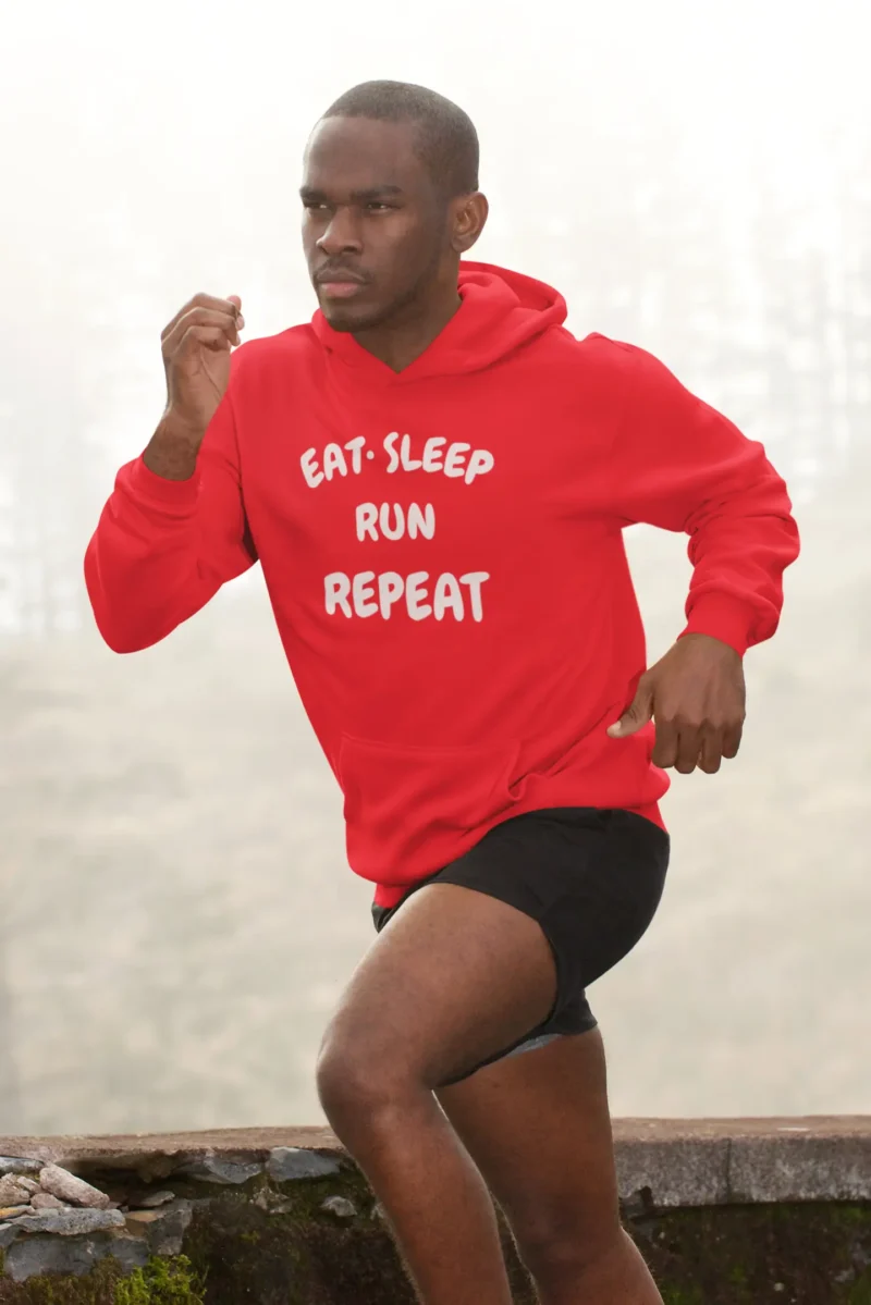 Eat. Sleep. Run. Repeat. – Men’s Active Hoodie Built for Runners. Worn by Hustlers. - Image 5