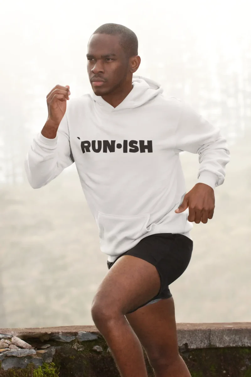 RUN•ISH Men’s Pullover Hoodie For the Guy Who Runs… Sorta. - Image 4