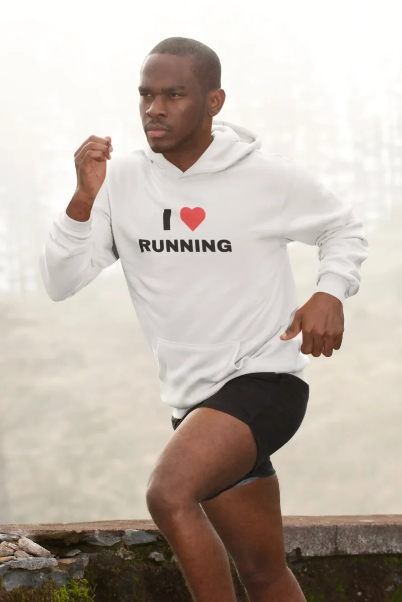 I ❤️ RUNNING" Hoodie - Image 2