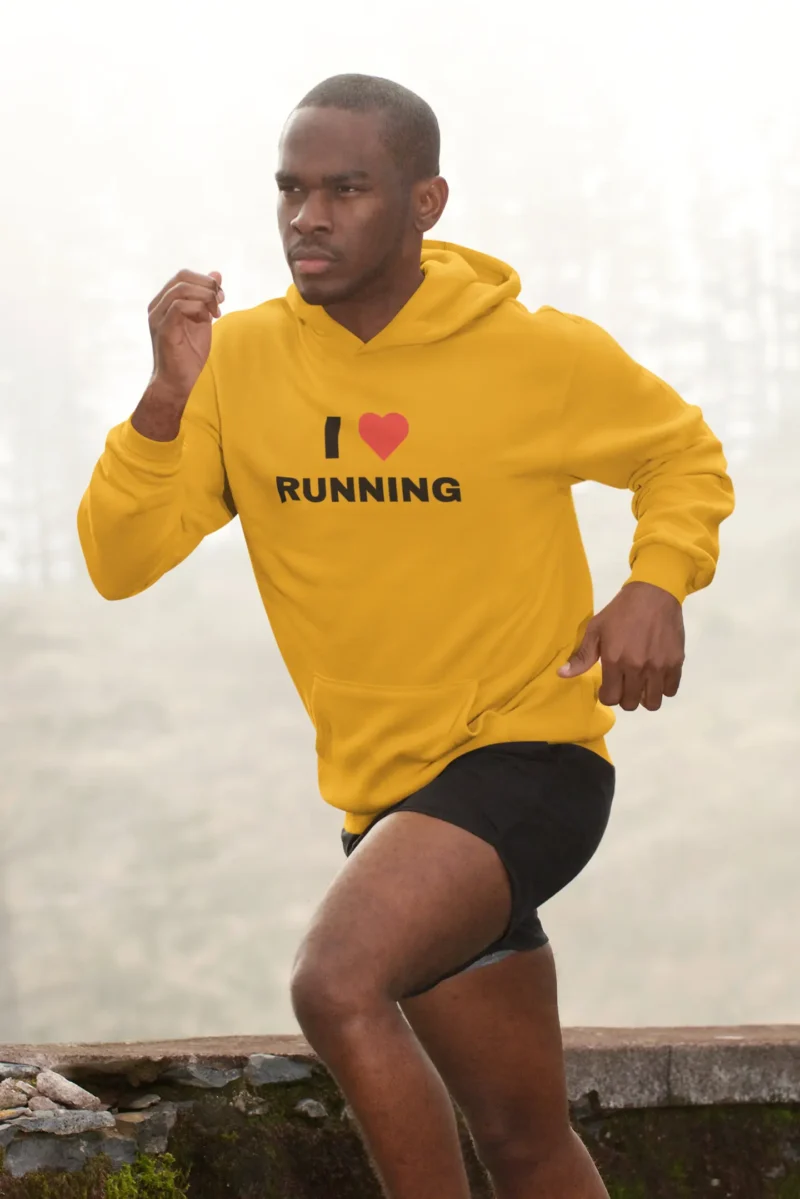 I ❤️ RUNNING" Hoodie - Image 6