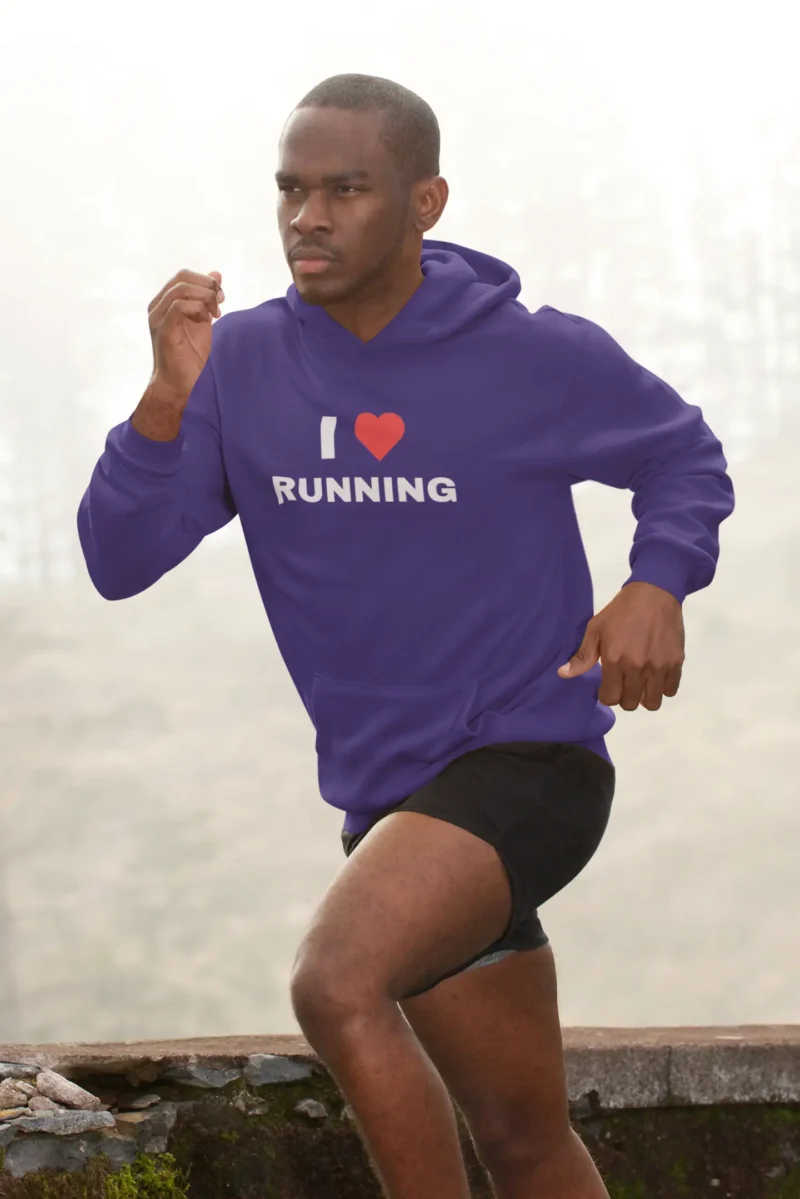 I ❤️ RUNNING" Hoodie - Image 4
