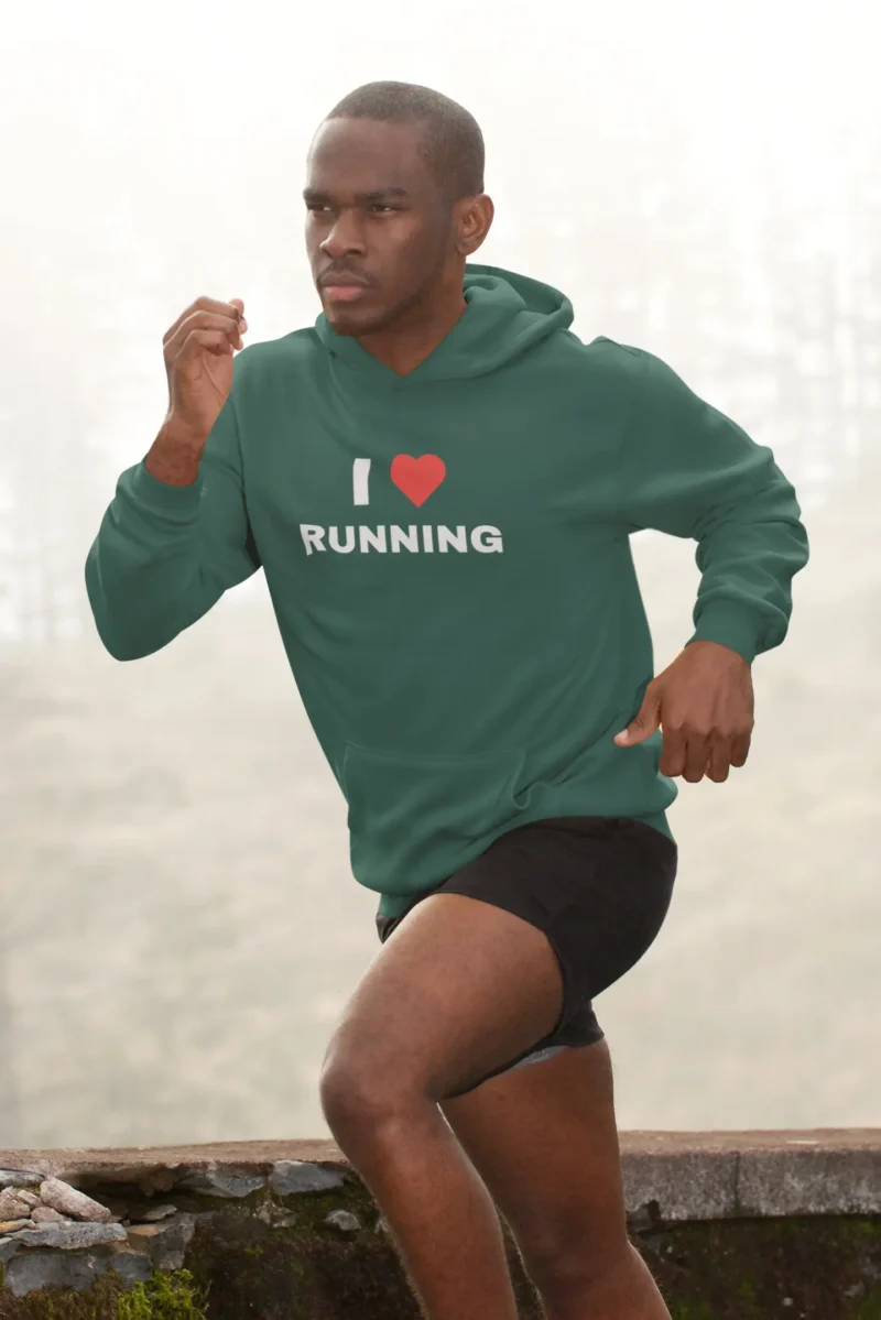 I ❤️ RUNNING" Hoodie - Image 3
