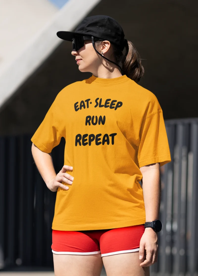 Eat. Sleep. Run. Repeat. – Oversized Women’s Runner Tee Your Lifestyle, On Your Shirt. - Image 6