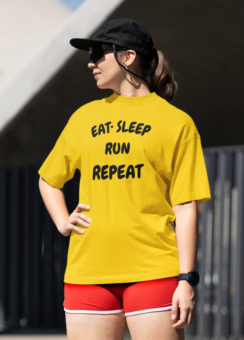 Eat. Sleep. Run. Repeat. – Oversized Women’s Runner Tee Your Lifestyle, On Your Shirt. - Image 5
