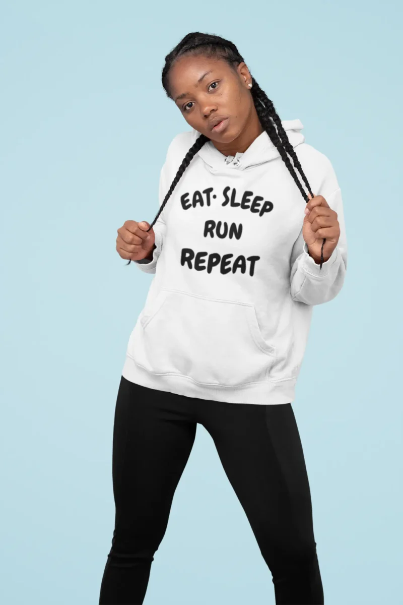 Eat. Sleep. Run. Repeat. – Women's Pullover Hoodie For the Runner Who Doesn’t Back Down—Even in the Cold. - Image 12