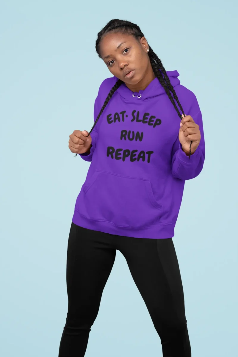Eat. Sleep. Run. Repeat. – Women's Pullover Hoodie For the Runner Who Doesn’t Back Down—Even in the Cold. - Image 10
