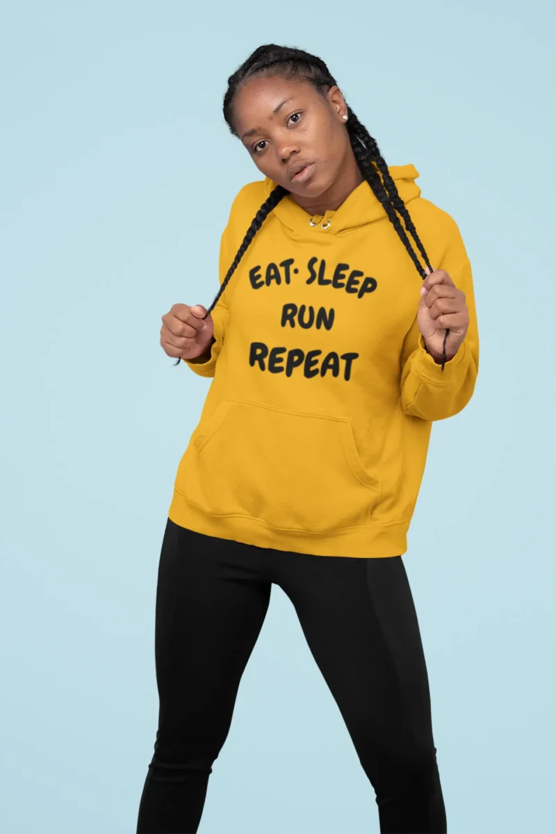 Eat. Sleep. Run. Repeat. – Women's Pullover Hoodie For the Runner Who Doesn’t Back Down—Even in the Cold. - Image 9