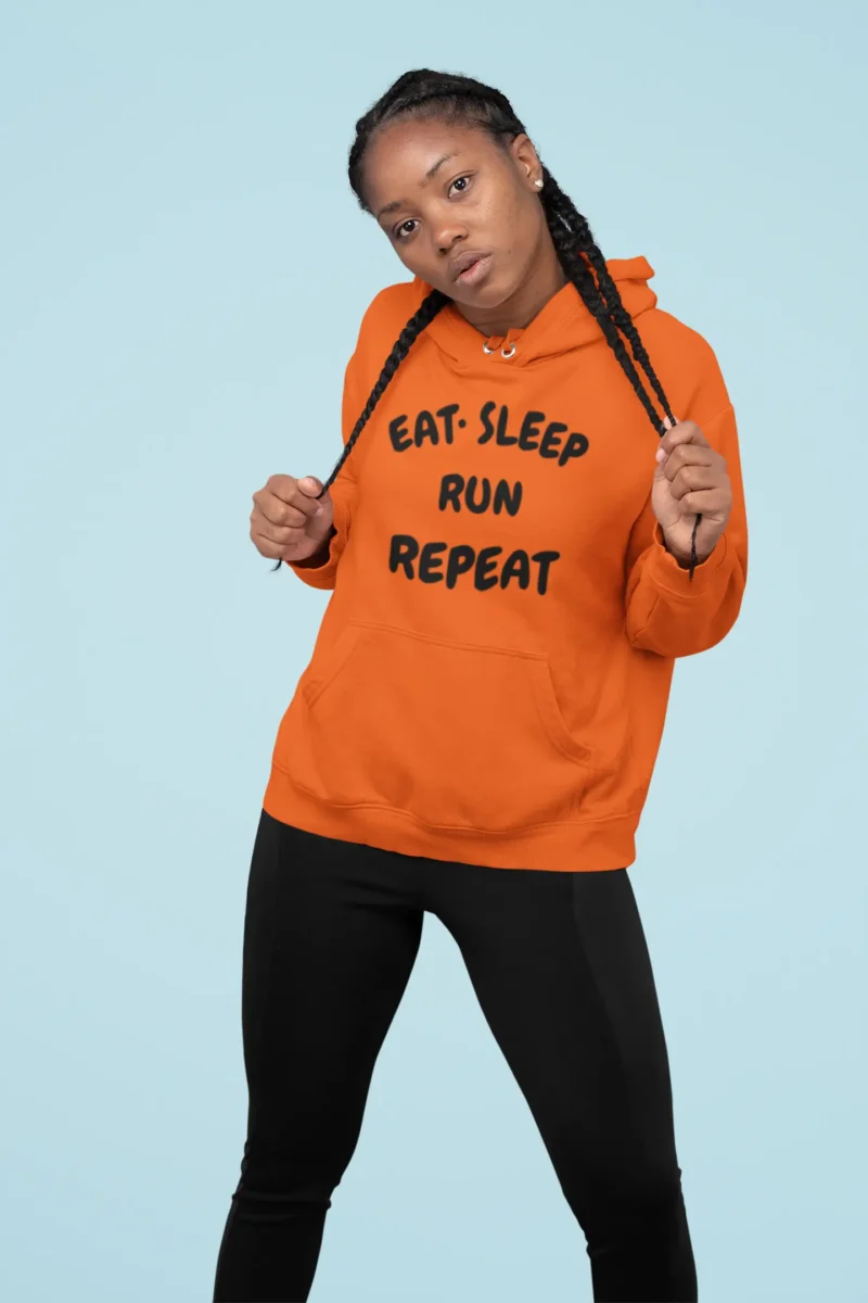 Eat. Sleep. Run. Repeat. – Women's Pullover Hoodie For the Runner Who Doesn’t Back Down—Even in the Cold. - Image 8